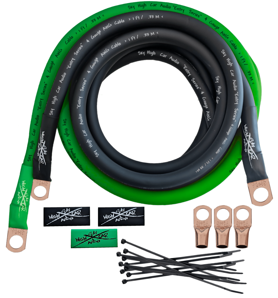 Sky High Car Audio E-Series 4 Gauge CCA Big 3 Upgrade Kit - Image 4