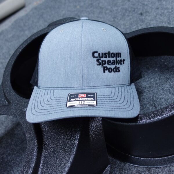 CSP Snapback Trucker Hat Grey w/ Black Stitching