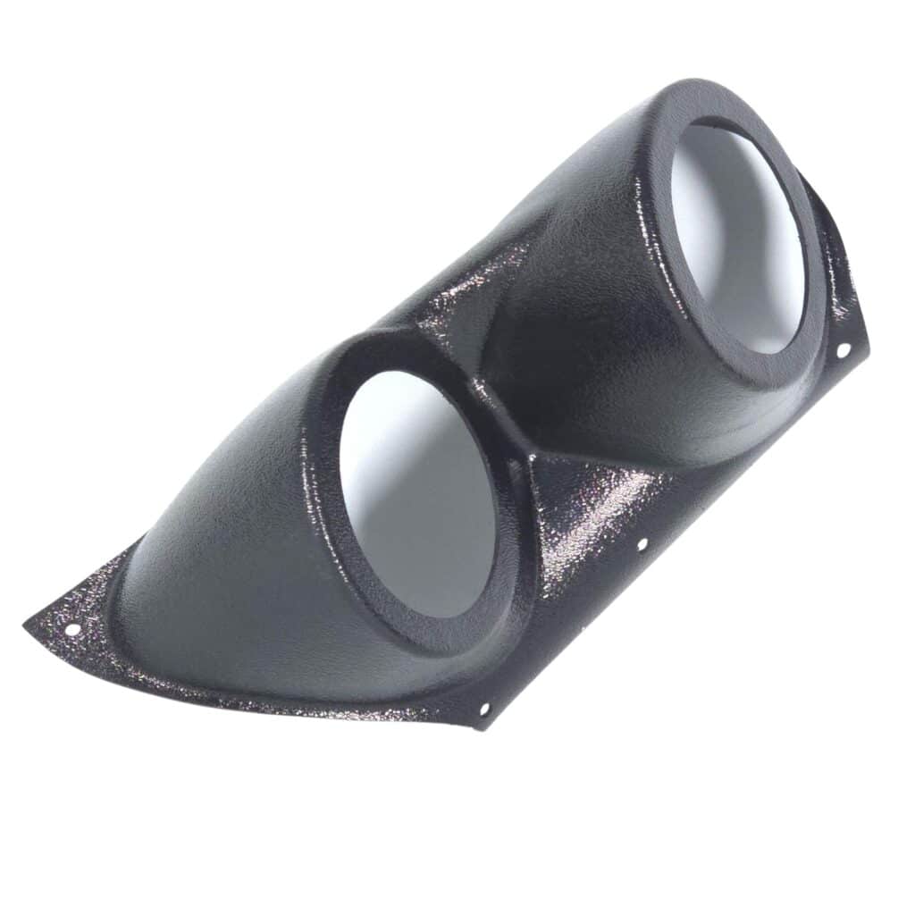 A-Pillar Custom Speaker Pods for the 2007-2009 Cadillac Escalade Chevrolet Avalanche Tahoe Silverado Suburban GMC Yukon Sierra to hold Dual 3.5 in speakers for car audio installation upgrade