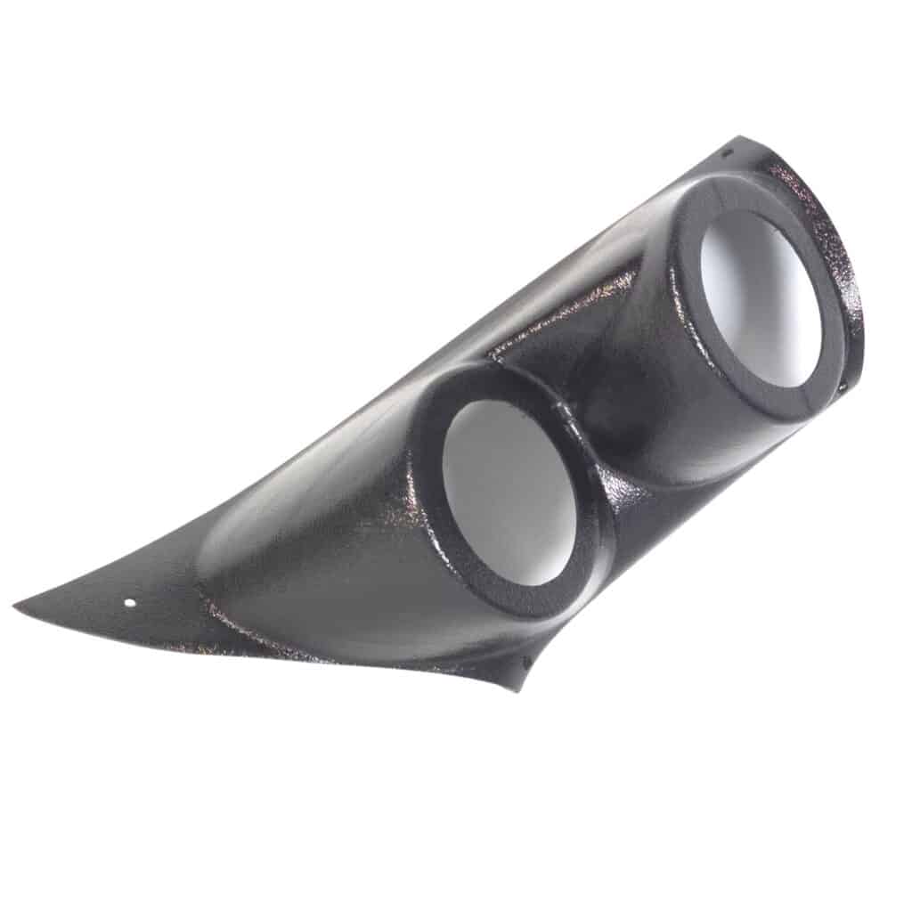 A-Pillar Custom Speaker Pods for the 2016-2025 Chevrolet Malibu to hold Dual 3.5 in speakers for car audio installation upgrade