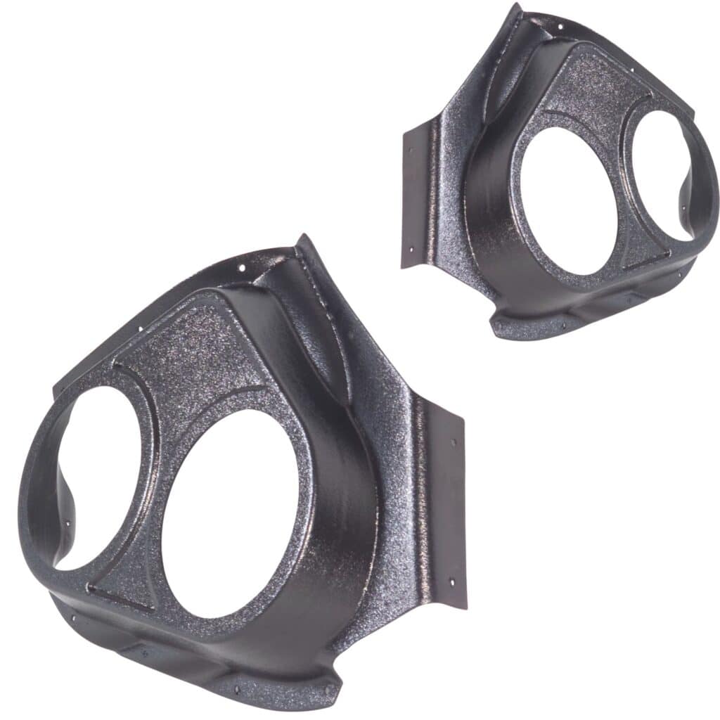 Front Door Custom Speaker Pods for the 2002-2005 Dodge Ram to hold Dual 6.5 in speakers for car audio installation upgrade