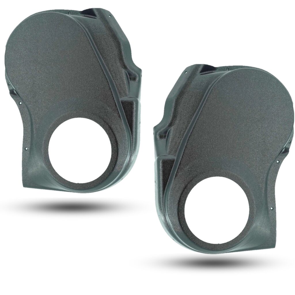 Front Door Custom Speaker Pods for the 2004-2007 Infiniti QX56 Nissan Armada Titan to hold 6.5 in speakers for car audio installation upgrade