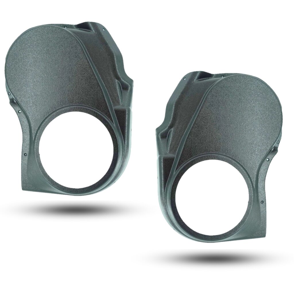 Front Door Custom Speaker Pods for the 2004-2007 Infiniti QX56 Nissan Armada Titan to hold 8.0 in speakers for car audio installation upgrade