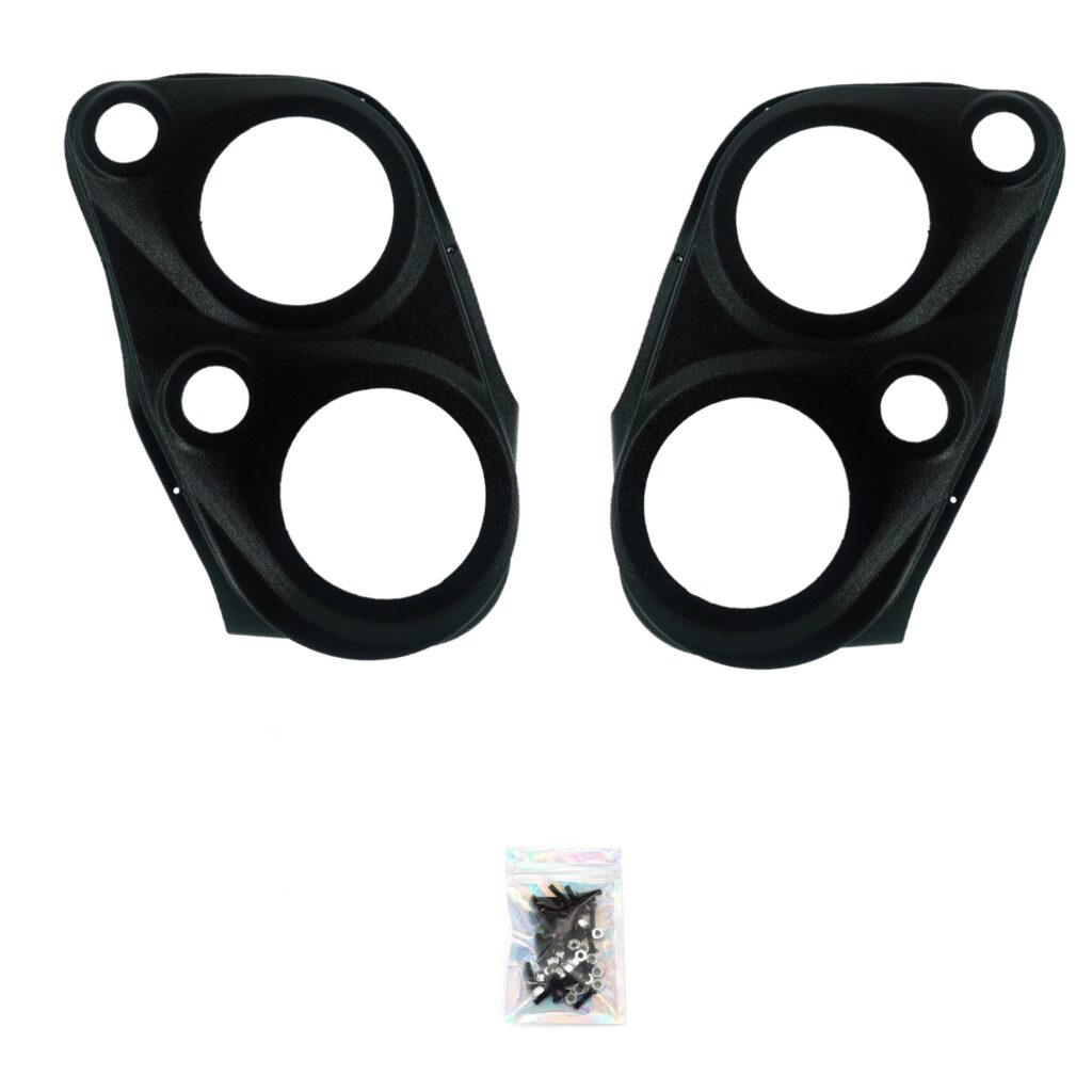 Front Door Custom Speaker Pods for the 2007-2009 Cadillac Escalade Chevrolet Avalanche Tahoe Silverado Suburban GMC Yukon Sierra to hold Dual 6.5 in and Dual 2.0 in speakers for car audio installation upgrade