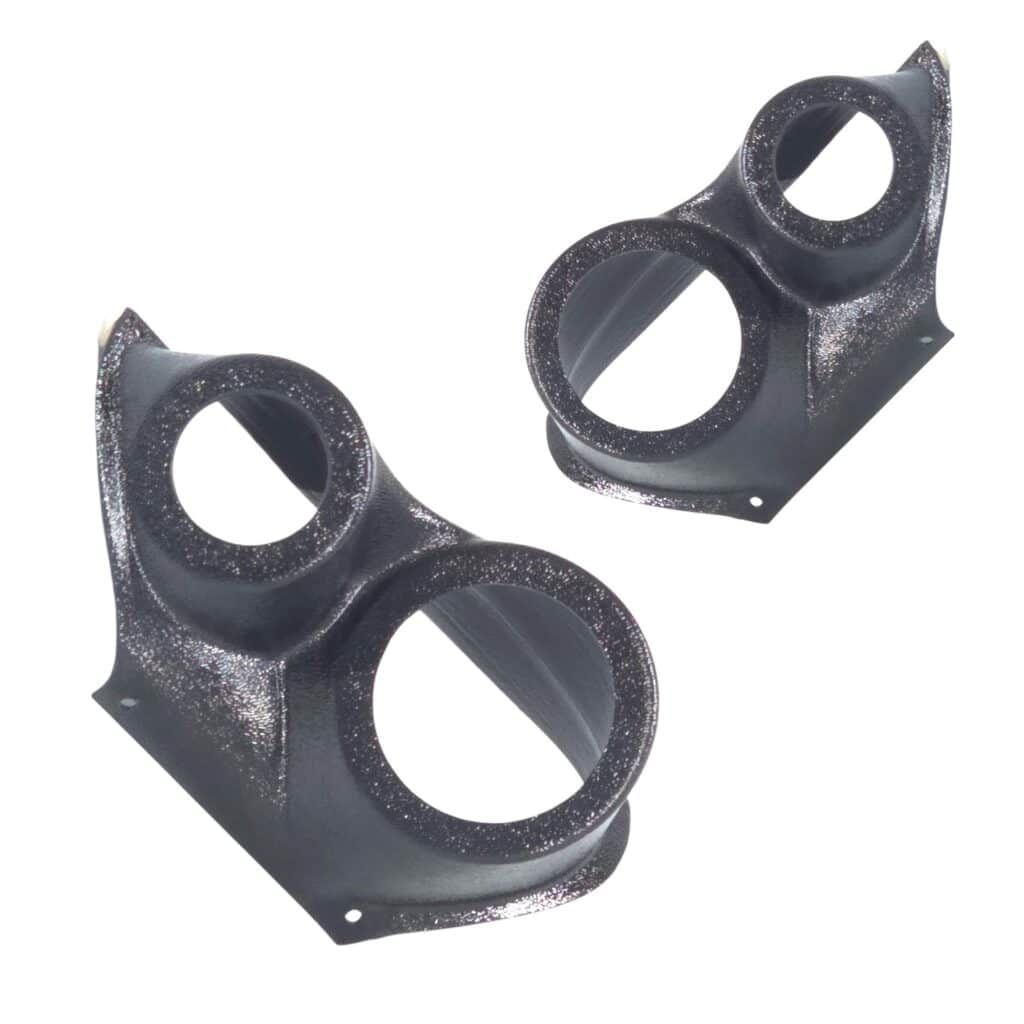 A-Pillar Custom Speaker Pods for the 2007-2009 Cadillac Escalade Chevrolet Avalanche Tahoe Silverado Suburban GMC Yukon Sierra to hold 3.5 in and 2.0 in speakers for car audio installation upgrade