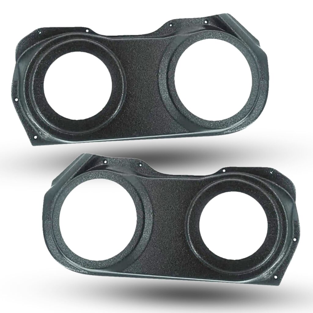 Front Door Custom Speaker Pods for the 2010-2015 Chevrolet Camaro to hold 6.5 in and 5.25 in speakers for car audio installation upgrade
