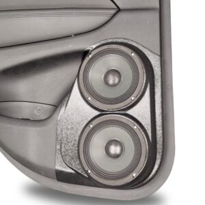 Dual 6.5" custom speaker pods compatible with the rear doors of the 11-21 Jeep Grand Cherokee