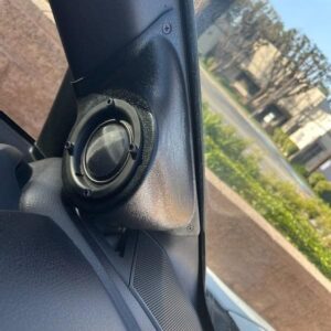 Single 3.5 inch custom Speaker Pods compatible with the Lower A-Pillar of a 16-23 Toyota Tacoma