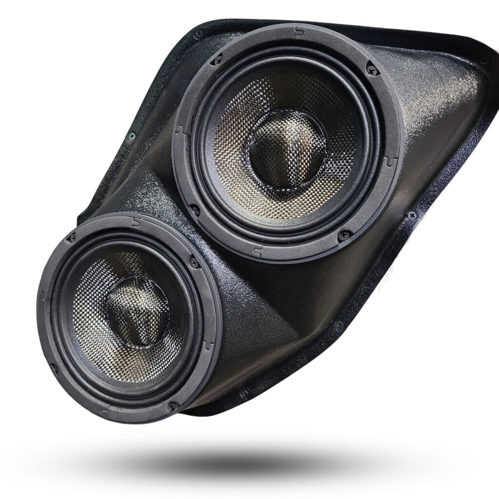 Front Door Custom Speaker Pods for the 1999-2007 Ford Excursion F-250F-350 to hold Dual 6.5 in speakers for car audio installation upgrade