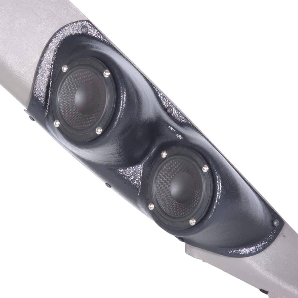 A-Pillar Custom Speaker Pods for the 2000-2006 Cadillac Escalade Chevrolet Avalanche Silverado Tahoe Suburban GMC Sierra Yukon to hold Dual 3.5 in speakers for car audio installation upgrade