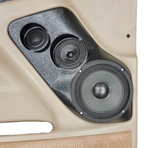 Flangeless custom speaker pods that house a single 6.5" + 3.5" + tweeter for the 00-06 GM Full Size Truck