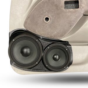 Single 8.00 in + Single 6.50 in Speaker Pods compatible with the Front Door of a 01-04 Toyota Tacoma Manual Window