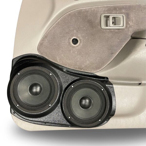 Dual 6.5" Speaker Pods compatible with the Front Door of a 2001-2004 Toyota Tacoma Manual Window