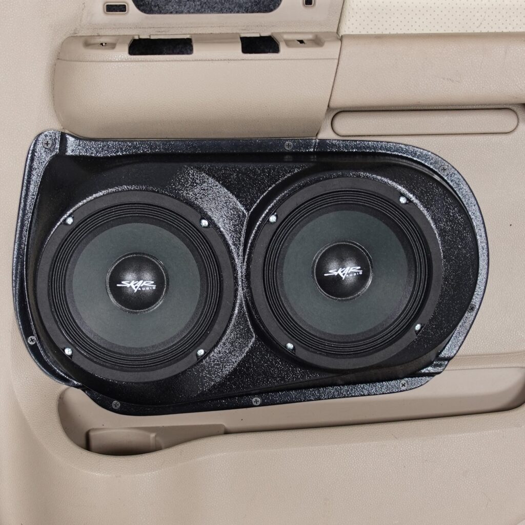 center ortho Speaker Upgrade for the Rear Door of your 2003-2006 Ford Expedition. Easy installation of a Dual 6.5" Midrange for the most powerful car stereo possible.