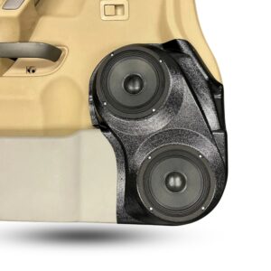Dual 6.5" Custom Speaker Pods compatible with the Front Doors of a 04-14 Nissan Titan / 04-07 Nissan Armada-Infiniti QX56