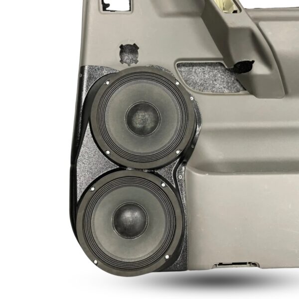 Dual 8.00 in Speaker Pods compatible with the Rear Doors of a 04-14 Nissan Titan / 04-07 Nissan Armada-Infiniti QX56