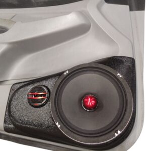 Custom speaker pods compatible with the 200-2015 Toyota Tacoma front doors that hold a single 6.5" and single tweeter
