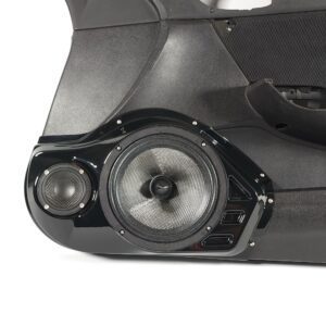 Single 8" and Single 3.5" custom speaker pods compatible with the Front Door of a 06-11 Honda Civic Coupe