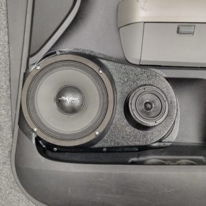 Single 8" + Single 3.5" Speaker Pods made specifically for the Front Door of a 2007-2013 Toyota Tundra