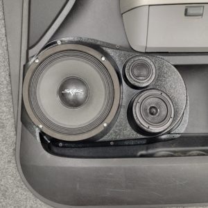 Single 8 inch + Single 3.5 inch + Single Tweeter Speaker Pods for the Front Doors of a 2007-2013 Toyota Tundra