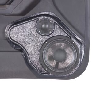 Front Door Custom Speaker Pods for the 2008-2010 Hummer H3 to hold 8.0 in and 3.5 in  speakers for car audio installation upgrade