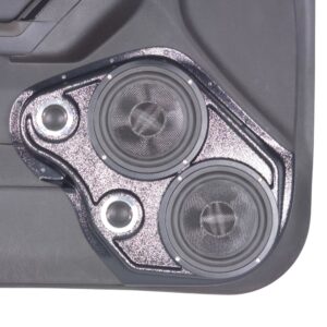 Front Door Custom Speaker Pods for the 2008-2010 Hummer H3 to hold Dual 6.5 in and Dual 2.0 in  speakers for car audio installation upgrade