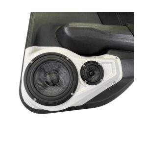 Single 6.50 in + Single 3.50 in Speaker Pods compatible with the Rear Door of a 12-15 Honda Civic 4 Door