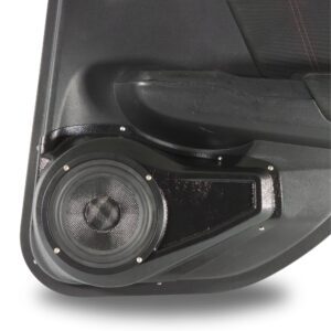 Single 6.50 inch custom speaker pods compatible with the rear doors of a 2012-2015 Honda Civic 4 Door