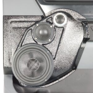 Front Door Custom Speaker Pods for the 2021-2026 Ford F-150 F-250F-350 to hold 6.5 in and 3.5 in and 2.0 in speakers for car audio installation upgrade