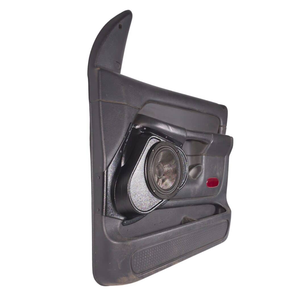 Front Door Custom Speaker Pods for the 2002-2005 Dodge Ram to hold 8.0 in speakers for car audio installation upgrade