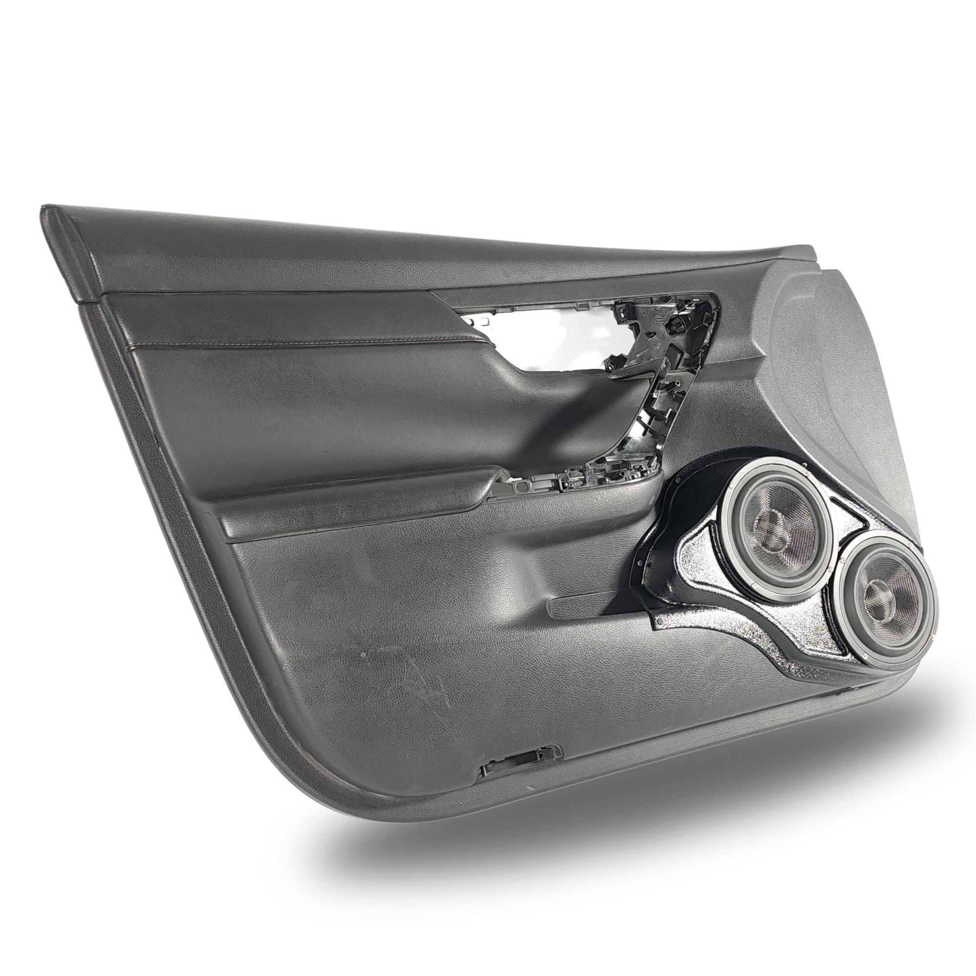 Custom Speaker Pods Dual 6.5" Speaker Pods for 2013-2018 Nissan Altima left full Speaker Upgrade for the Front Door of your 2013-2018 Nissan Altima. Easy installation of a Dual 6.5" Midrange for the most powerful car stereo possible.