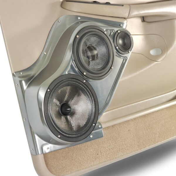 Single 8.00 in + Single 6.50 in + Single 3.50 in Speaker Pods compatible with the Front Door of a 00-06 GM Full Size Truck