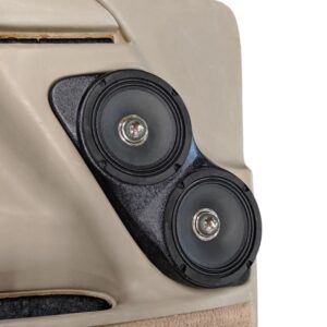 Flangeless dual 6.5" custom speaker pods for the front doors of the 00-06 gm full size truck.