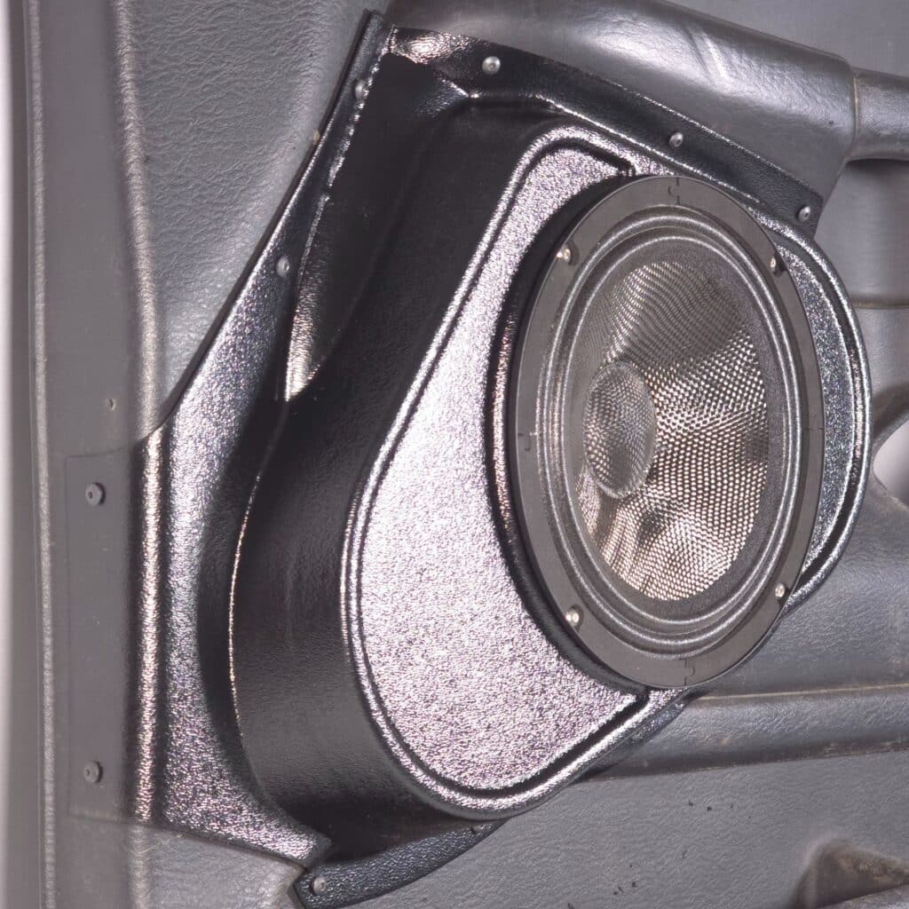Front Door Custom Speaker Pods for the 2002-2005 Dodge Ram to hold 8.0 in speakers for car audio installation upgrade