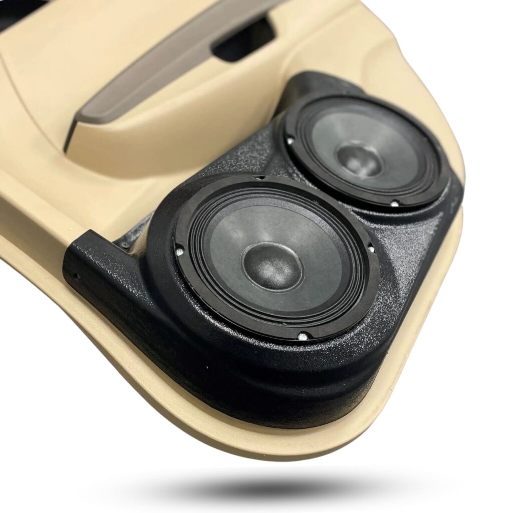 Rear Door Custom Speaker Pods for the 2008-2012 Honda Accord to hold Dual 6.5 in speakers for car audio installation upgrade