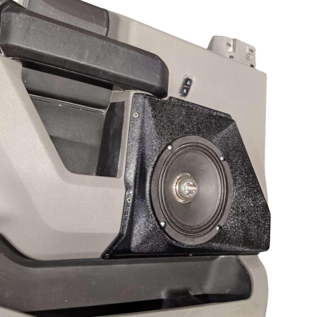 Front Door Custom Speaker Pods for the 2015-2020 Ford F-150 F-250F-350 to hold 6.5 in speakers for car audio installation upgrade