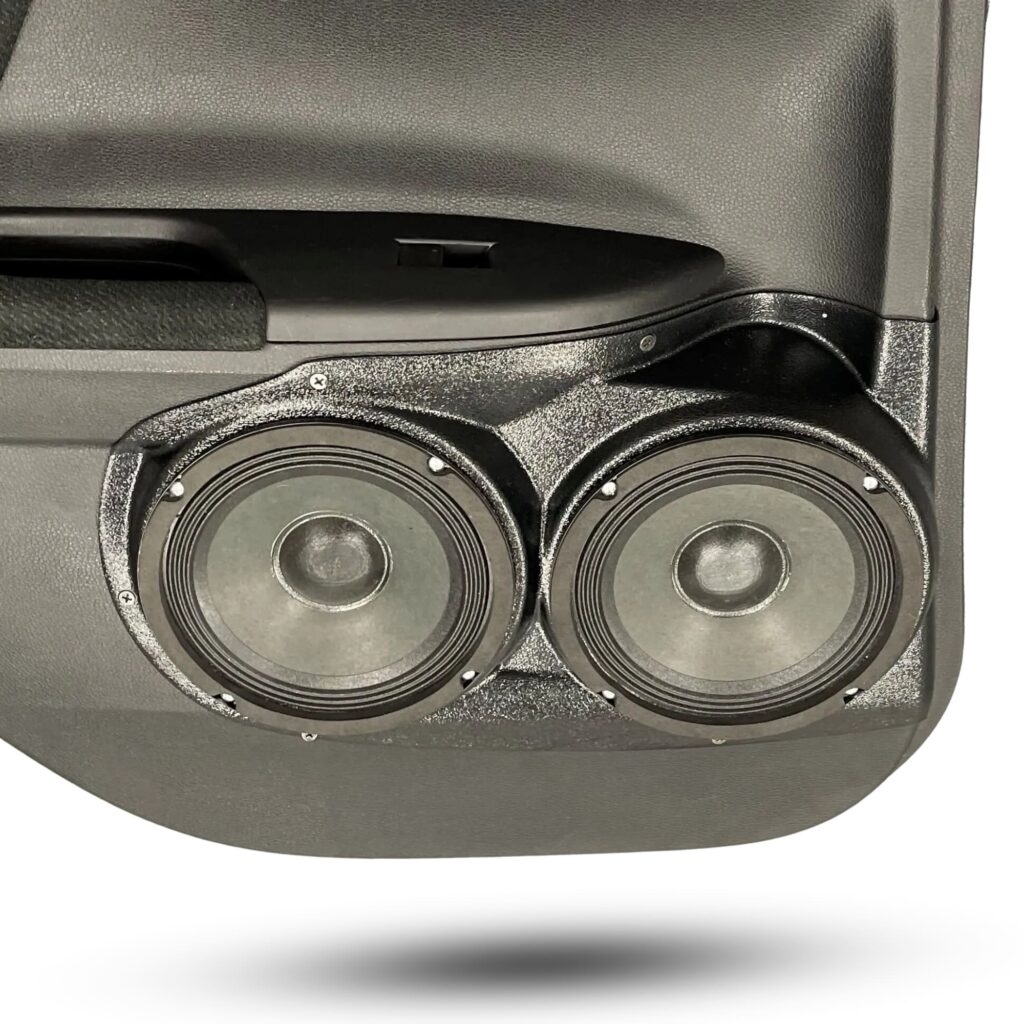 left ortho Speaker Upgrade for the Rear Door of your 2013-2017 Honda Accord Sedan. Easy installation of a Dual 6.5" Midrange for the most powerful car stereo possible.