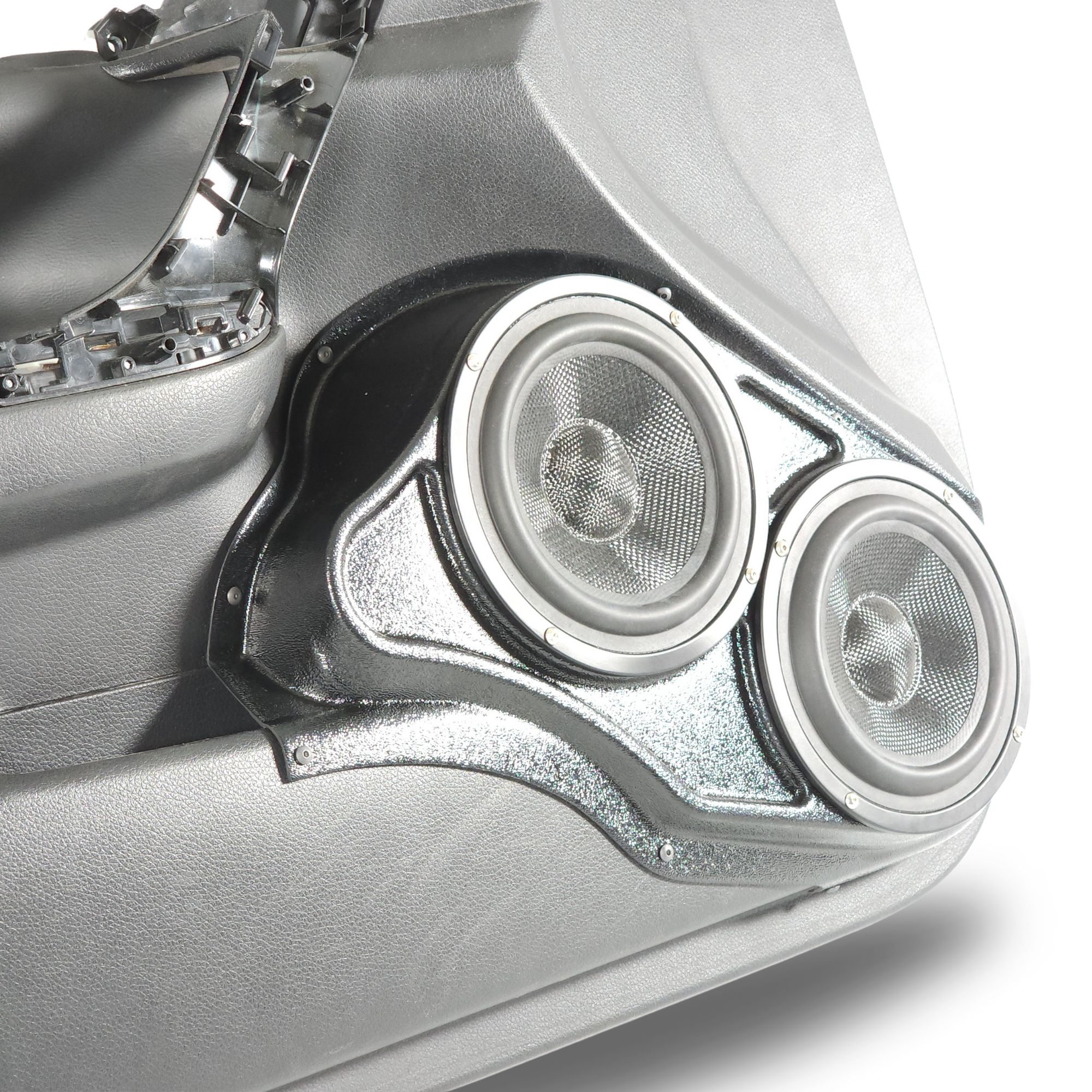 Custom Speaker Pods Dual 6.5" Speaker Pods for 2013-2018 Nissan Altima left ortho Speaker Upgrade for the Front Door of your 2013-2018 Nissan Altima. Easy installation of a Dual 6.5" Midrange for the most powerful car stereo possible.