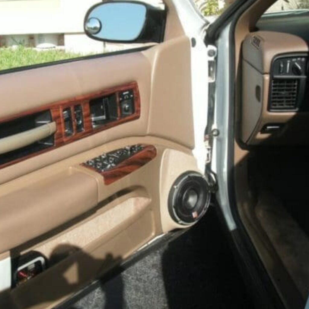 Front Door Custom Speaker Pods for the 1992-1996 Chevrolet Caprice Impala to hold 6.5 in speakers for car audio installation upgrade