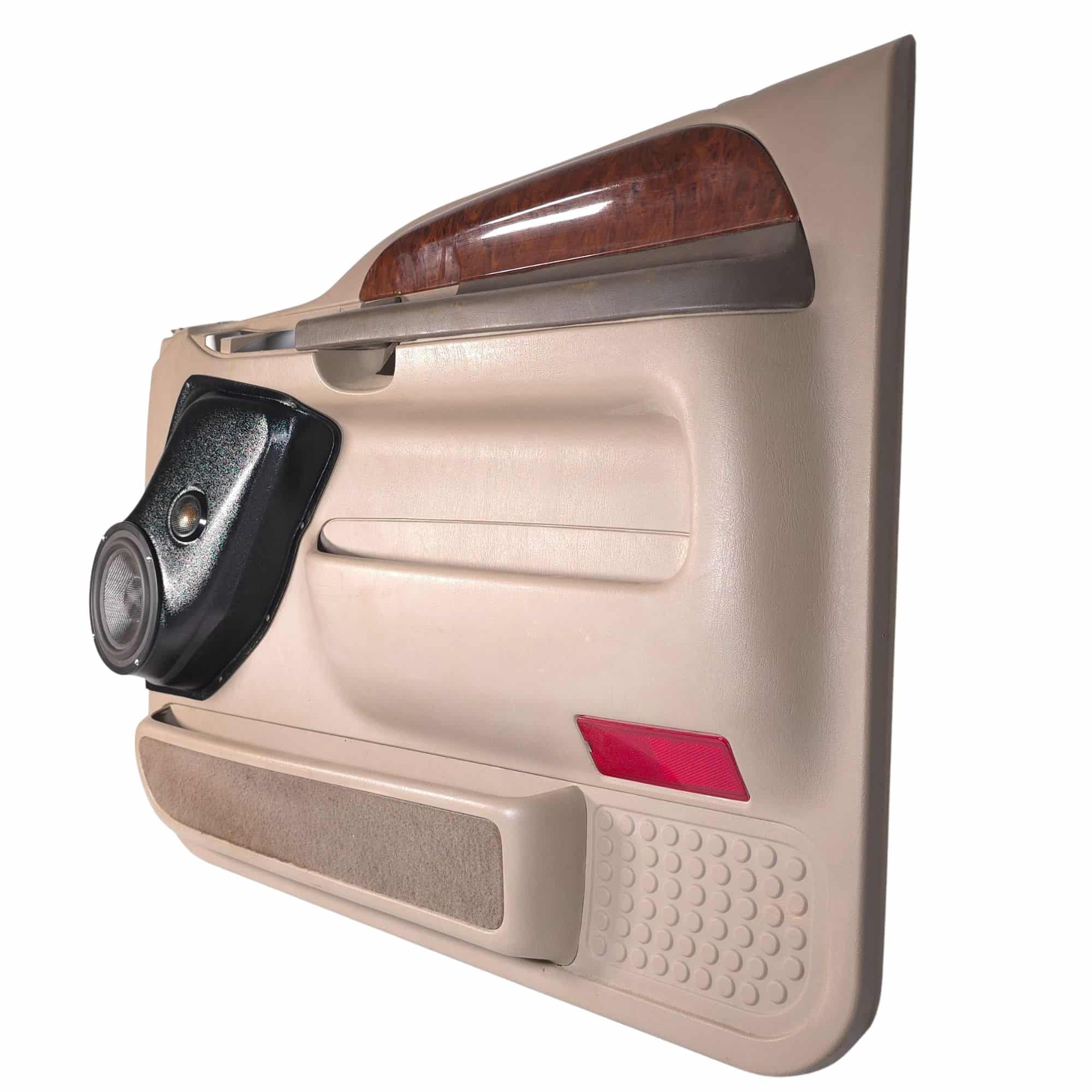 Front Door 6.5 in and 2.0 in Speaker Pods for 1999-2007 Ford Excursion F-250F-350 Front Door Custom Speaker Pods for the 1999-2007 Ford Excursion F-250F-350 to hold 6.5 in and 2.0 in speakers for car audio installation upgrade