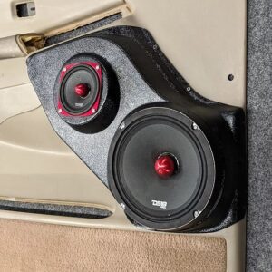 Single 8" + single 4" custom speaker pod that is compatible for the front doors of the 2000-2006 gm full size trucks