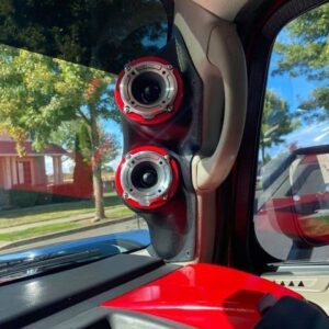 Dual 3.50 inch Speaker Pods compatible with the A-Pillar of the 2004-2007 Hummer H2