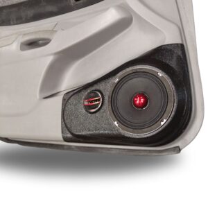 Single 6.50 in + Single Tweeter Speaker Pods compatible with the Front Door of a 2005-2015 Toyota Tacoma