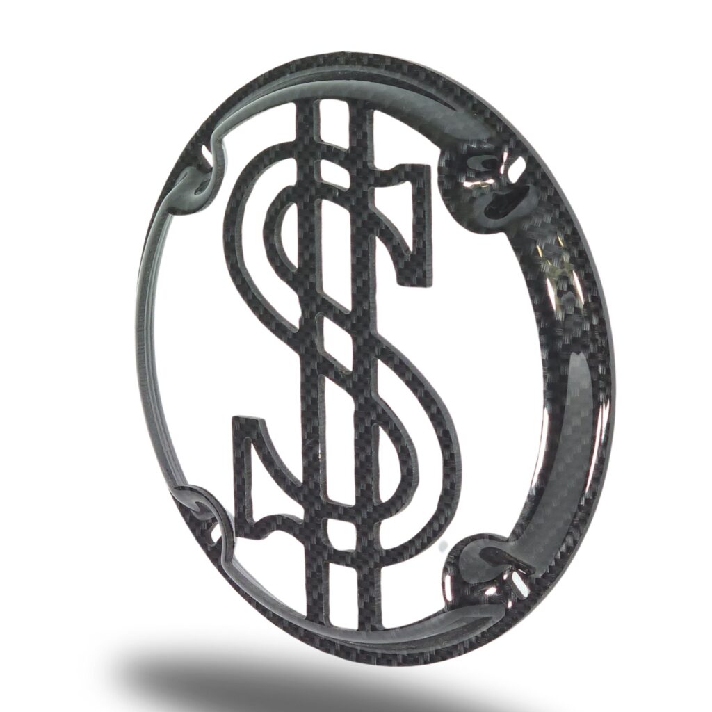 bills design thump cover speaker grille in carbon fiber for 6.5-inch speakers