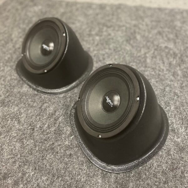 universal 6.5 speaker pods angled for stereo upgrade installation pair