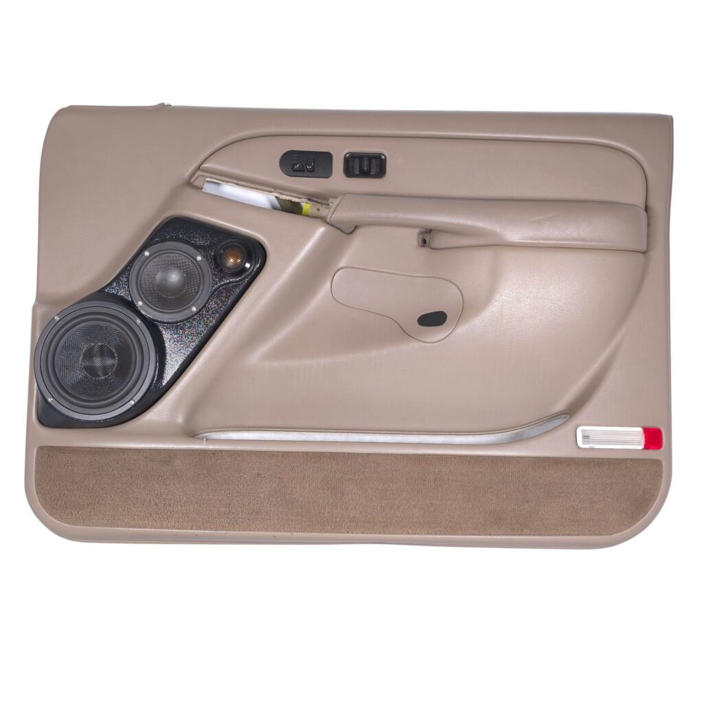 Front Door Custom Speaker Pods for the 2000-2006 Cadillac Escalade Chevrolet Avalanche Silverado Tahoe Suburban GMC Sierra Yukon to hold 6.5 in and 4.0 in and 2.0 in speakers for car audio installation upgrade