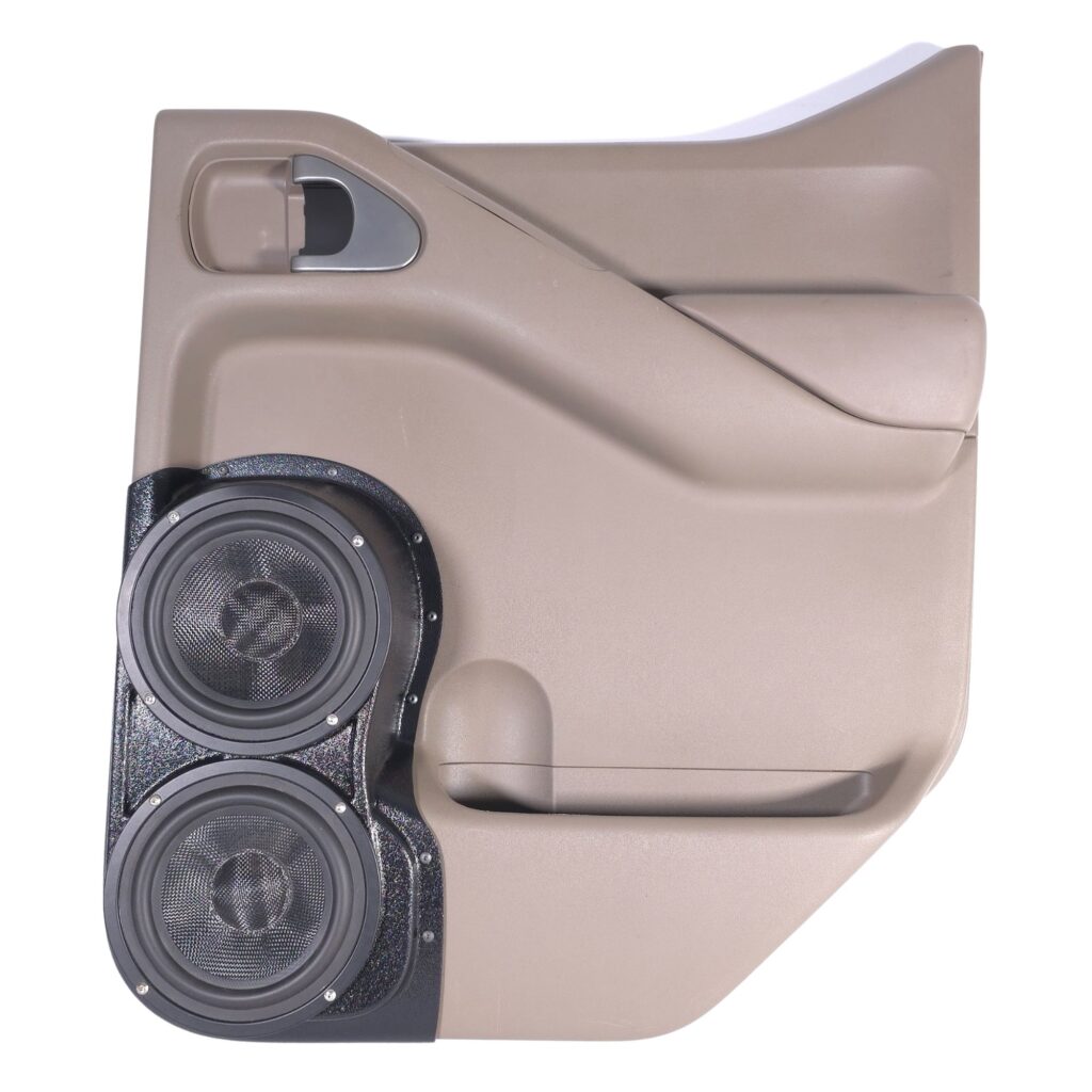 Rear Door Custom Speaker Pods for the 2005-2021 Nissan Frontier to hold Dual 6.5 in  speakers for car audio installation upgrade