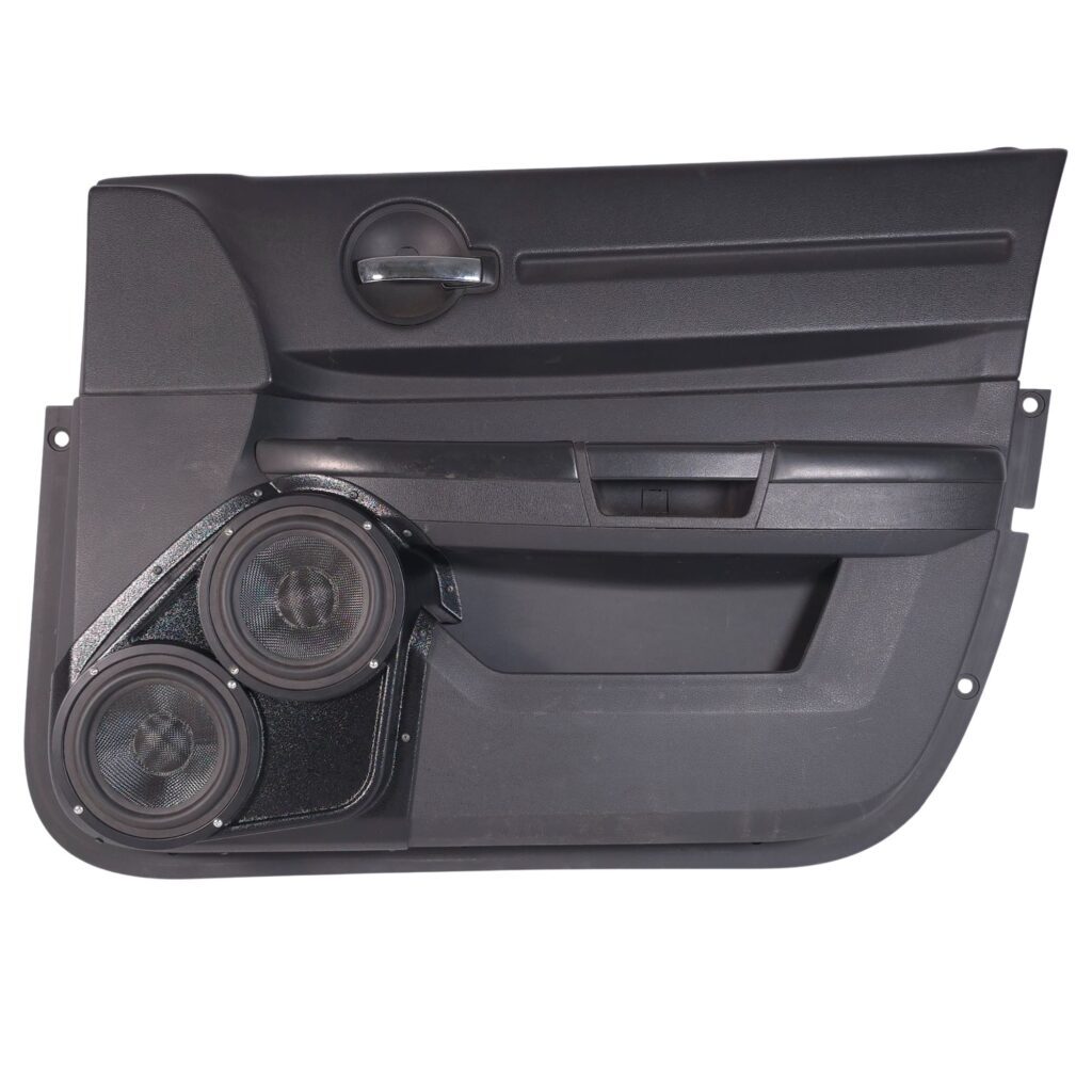 Front Door Custom Speaker Pods for the 2008-2010 Dodge Charger to hold Dual 6.5 in speakers for car audio installation upgrade