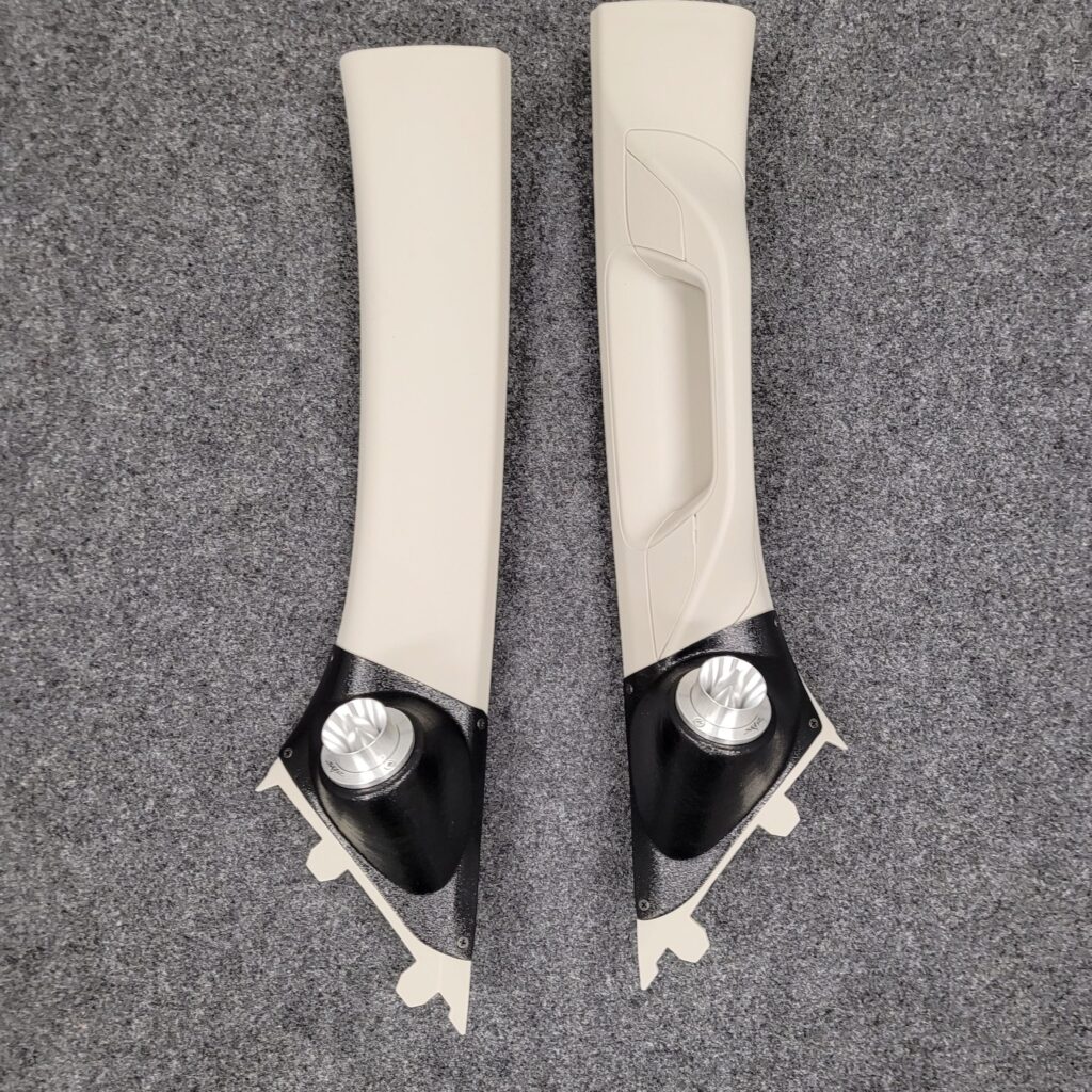 A-Pillar Custom Speaker Pods for the 2015-2022 Chevrolet Colorado GMC Canyon to hold 2.0 in speakers for car audio installation upgrade