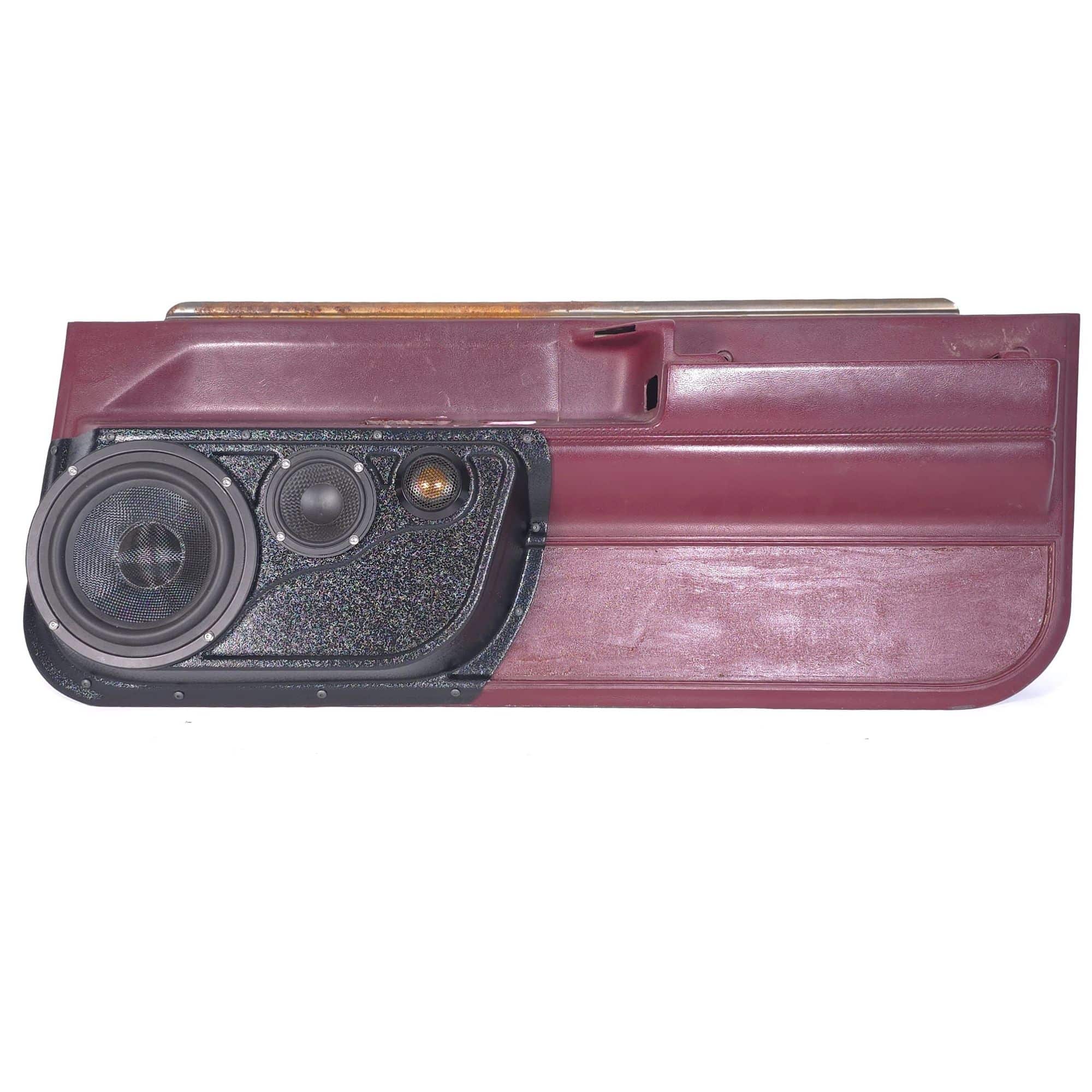 Front Door 6.5 in and 3.5 in and 2.0 in Speaker Pods for 1978-1983 Chevrolet Malibu Oldsmobile Cutlass Pontiac Bonneville Front Door Custom Speaker Pods for the 1978-1983 Chevrolet Malibu Oldsmobile Cutlass Pontiac Bonneville to hold 6.5 in and 3.5 in and 2.0 in speakers for car audio installation upgrade